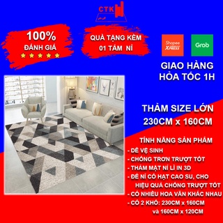 Thảm trải sàn phòng khách, thảm trải sàn phòng ngủ trang trí cao cấp 230x 160cm, 160x 120cm