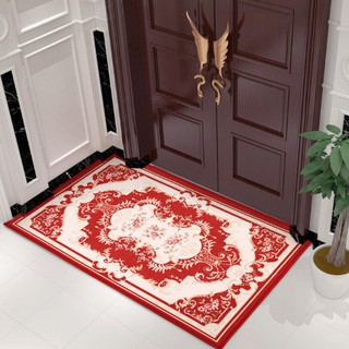 Thảm lau chân cao cấp họa tiết Tân cổ điển KT 40 * 60 cm ( màu đỏ)