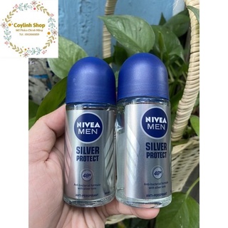 [ Date 11/2023 ] Lăn Khử Mùi Nivea Men Silver Protect 50ml Chính Hãng