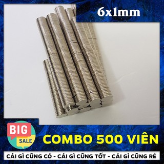 [Xả Kho] Combo 500 Viên Nam Châm Tròn Vĩnh Cửu 6x1mm