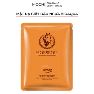 Mặt Nạ Giấy Dầu Ngựa Giảm Nếp Nhăn l Dưỡng Trắng Da l Cấp Ẩm Mask Đắp Mặt Horse Oil Bioaqua 30g Nội Địa Trung MOCHI SHOP