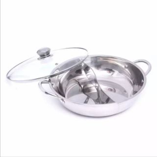Nồi lẩu 2 ngăn, inox 304, 30cm