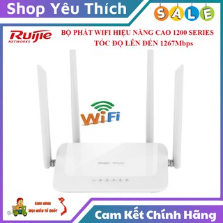 Bộ phát WiFi ⭐FREE SHIP⭐ Bộ phát WiFi Ruijie RG-EW1200 Dual-band AC1200 MU-MIMO hỗ trợ Mesh 2 Băng Tần 36TH