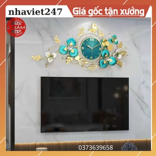 Đồng Hồ Treo TườngTrang Trí Đẹp,Hoạ Tiết Sắc Xuân Mã 2913-Thân Kim Loại Mạ,Qùa Tặng Đẹp,Giá Rẻ-Ý Nghĩa-Bảo Hành 5 Năm