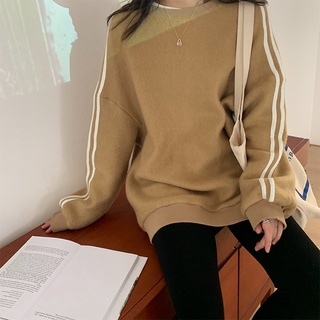 Áo Nỉ Bông Sweater nữ Màu trơn Cao cấp Form rộng Ulzzang Hàn Quốc Áo nỉ Sweater Dài tay Thu Đông Thời trang