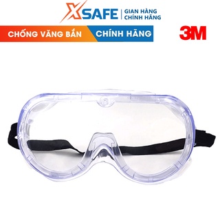 Kính bảo hộ chống hóa chất 3M 1621 chống bụi, giọt bắn, dùng cho phun xịt, sản xuất, y tế - chính hãng 3M - xsafe