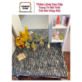 1m x 1m6 Thảm Lông Decor Bàn Trang Điểm decor chụp ảnh decor bàn học bàn làm việc | Ngựa Vằn LM