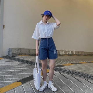 [2YOUNG] [ẢNH THẬT SHOP CHỤP] Quần short jean trơn Q576