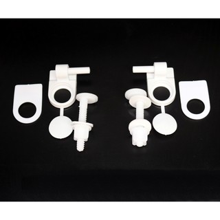 Bộ Ốc Chốt Nắp Bồn Cầu (Loại Tốt) Bằng Nhựa Trắng - Chợ Lớn Giá Sỉ