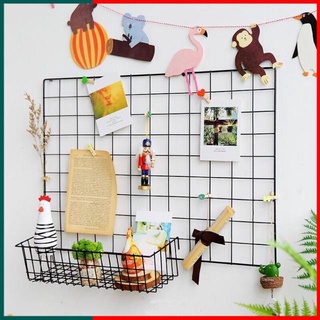 Phụ Kiện Trang Trí Tấm Lưới Sắt Thép Đa Năng, Khung Lưới Decor Phòng Siêu Xinh (Tặng Kèm Kẹp Gỗ)