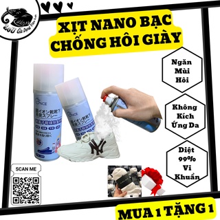 Xịt Khử Mùi Giày Nano Bạc Loại Bỏ Mùi Hôi Diệt Vi Khuẩn Không Gây Kích Ứng Da