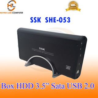 Box HDD 3.5inch SSK SHE 053 chuẩn Sata usb 2.0 hỗ trợ ổ cứng lên tới 2TB