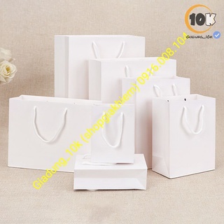 Túi đựng quà giấy trắng nhiều size (chọn trong tùy chọn)