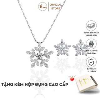 Bộ trang sức bạc Hình hoa tuyết trắng thời trang sành điệu dành cho các nàng xinh đẹp ANTA Jewelry -ATJ3032B
