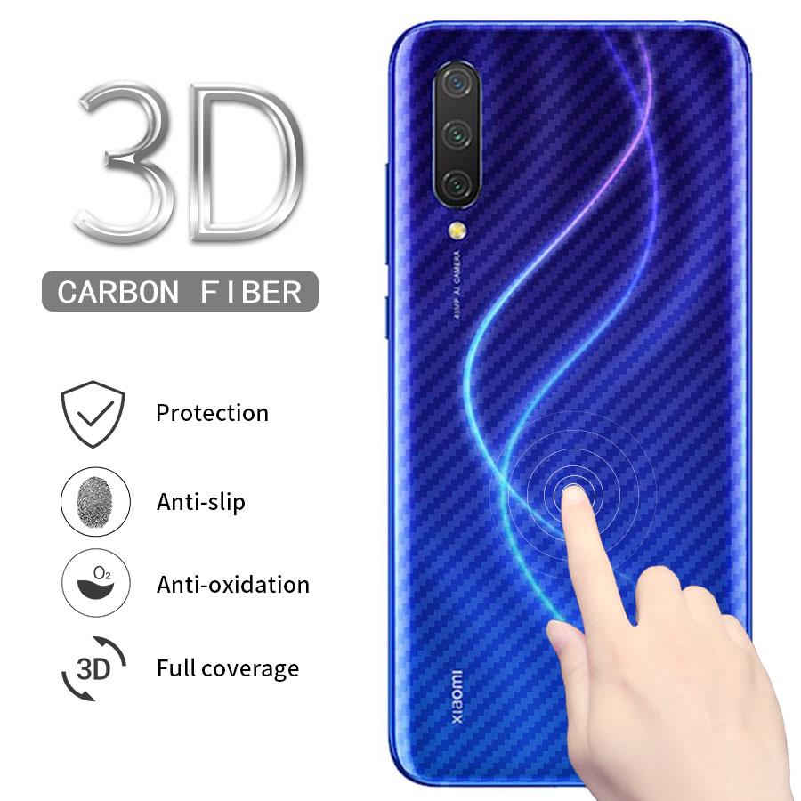 3D Carbon Fiber cover Sticker Back Screen Protector For Xiaomi Mi A3 MiA3 Mi9T 9T 9 8 SE Pro Lite