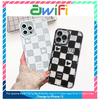 Ốp lưng iphone trong lỗ viền camera caro luck 6/6plus/6splus/7/7plus/8/8plus/xs/11/12/13/pro/max/plus/promax-Awifi A3-6