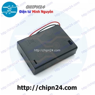 [1 CÁI] Hộp Đế pin 3 viên AA (có nắp, có công tắc)