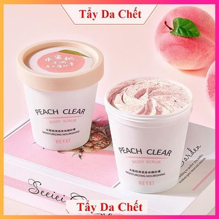 Hũ tẩy da chết hương đào Body Scrub HEYXI Peach Clear 200g BSH2