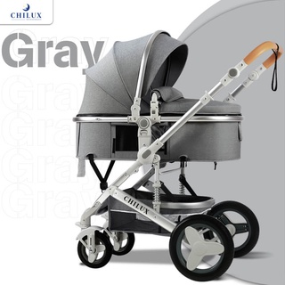 Xe đẩy CHILUX V1 6, xe đẩy cho bé CHILUX nhiều chế độ tiện dụng, sang trọng MÀU XÁM
