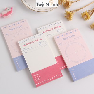 Tập 50 tờ note màu pastel phong cách Hàn Quốc NO10
