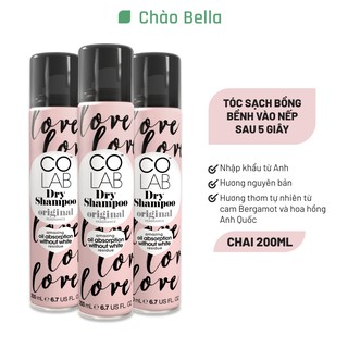 Dầu gội khô Colab Original (Hương Nguyên Bản) | Dưỡng Tóc Mềm Mượt, Tóc Sạch Bồng Bềnh Vào Nếp Sau 5 Giây (200ml)