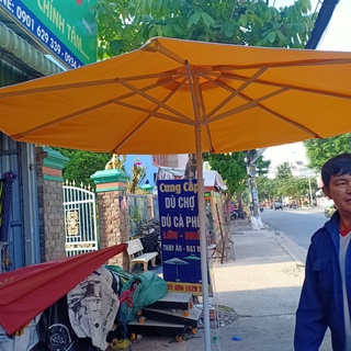 HỎA TỐC + SIÊU RẺ DÙ GIẢ GỖ VẢI DÀY CỰC MÁT RỘNG 3M KHÔNG ĐẾ