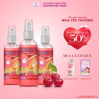Set 3 Chai Xịt Rửa Tay Hương Cherry Diệt Khuẩn Vượt Trội, X3 Dưỡng Ẩm Không Gây Khô Da AVATAR 100ml