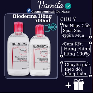 Tẩy Trang Bioderma Da Nhạy Cảm Nắp Hồng 500ml Chính Hãng