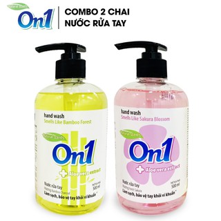 Combo 2 Chai nước rửa tay xà phòng sạch khuẩn On1 500ml/ Chai - 2C - RT501 + RT504
