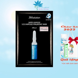 Mặt Nạ JM Solution Cấp Nước Khẩn Cấp Xanh nhỏ (miếng lẻ) Jmsolution Water Luminous S.O.S Ampoule Hyaluronic Mask Black