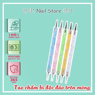 Set 5 cọ chấm bi đủ size bút chấm bi nail vẽ móng