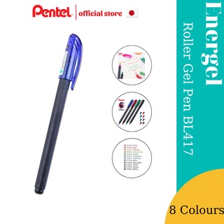 Bút Ký Mực Gel Nhật Bản Pentel Energel BL417 Ngòi 0.7mm 12 Màu Mực