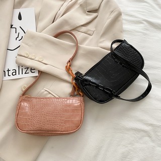 Túi Xách Nữ Mini Kẹp Nách Bagetty Da Pu Vân Rắn Mềm Xinh Xắn