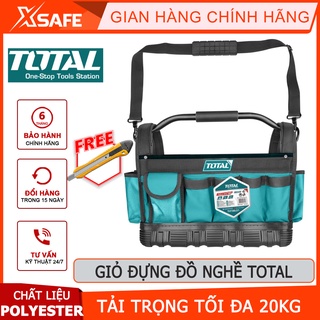 Giỏ đựng đồ nghề TOTAL THT36L01 Túi đựng dụng cụ kích thước 16 inch, 21 ngăn, chất liệu polyester 600D - [XSAFE]