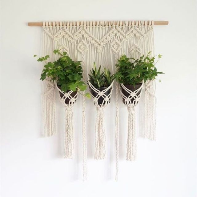 Macrame treo 3 cây - Size 60x80cm