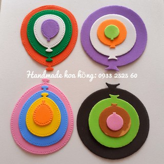 Set 60 bong bóng bằng giấy xốp, 4 size_Phụ kiện làm thiệp, lớp học, góc mầm non, phong bì, bao thư, bao lì xì...