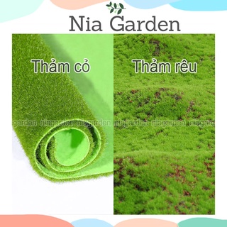 Thảm cỏ nhân tạo mini trang trí tiểu cảnh chậu cây terarium Nia Garden N5