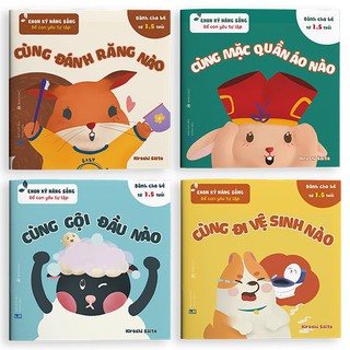 Combo Bộ 4 Cuốn Sách Ehon Kỹ Năng Sống - Để Con Yêu Tự Lập
