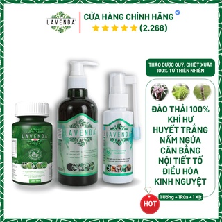 Combo bộ 3 LAVENDA xóa sổ khí hư, huyết trắng, nấm ngứa (1 xịt Lavenda 60ml + 1 rửa Lavenda 275ml + 1 Lavenda Plus 50g)