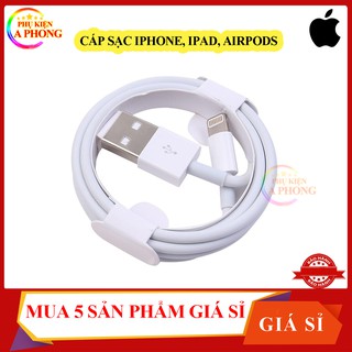 [Sỉ từ 5sp] Cáp sạc iphone, ipad, airpods foxcon loại 5 chíp - 5V/1A - Sạc ổn định, siêu bền cho iPhone 5 đến 11 Promax