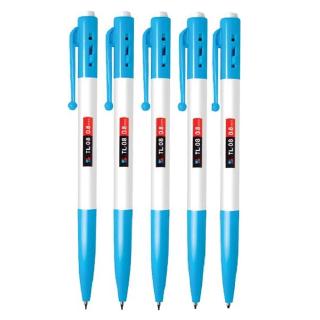 Vỉ 5 Bút Bi 0.8 mm Thiên Long TL-08 - Mực Xanh