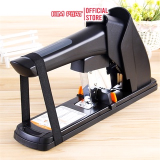 Bấm kim lớn, dập ghim đại có TRỢ LỰC, tiết kiệm 60% lực 210 tờ Deli