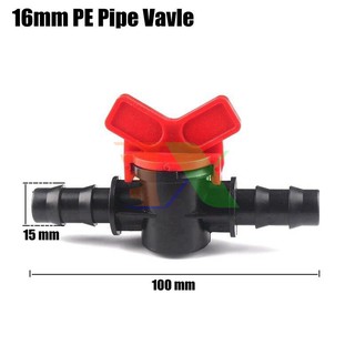Van khóa TM-16A 2 đầu gân cho ống Φ16 mm, Van khóa ống PE LDPE HDPE PVC