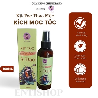 Xịt mọc tóc Thảo mộc Ả Đào - Tinh dầu Bưởi rừng và Hương Nhu kích tóc mọc nhanh, mềm mại MỘC NHAN 100ml