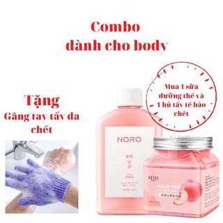 Tẩy tế bào chết body và sửa dưỡng thể. Combo dành riêng cho body giúp trắng sáng và cấm ấp tối đa  CTB2P
