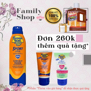 [Hàng Chính Hãng] 1 Chống Nắng Banana Boat Sport, Ultra protect Tặng Thêm 1 Nước Lau Sàn Superr