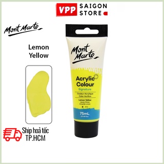 Màu Acrylic Mont Marte 75ml - Lemon Yellow - Acrylic Colour Paint Signature 75ml (2.54oz) - MSCH7502
