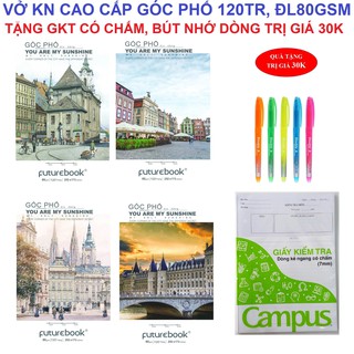 Lốc 10 vở KN cao cấp Futurebook góc phố 120tr ĐL80gsm - Tặng giấy kiểm tra, bút nhớ dòng