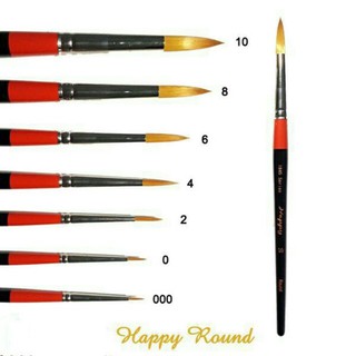 CỌ VẼ MÀU NƯỚC HAPPY ROUND ĐẦU TRÒN (CHỌN SIZE)
