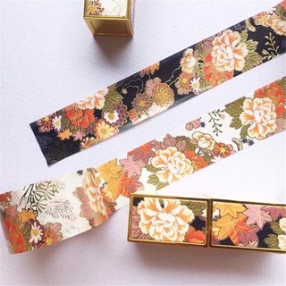 (Chiết) 2 Mẫu băng dính washi tape hoạ tiết đặc biệt có mạ